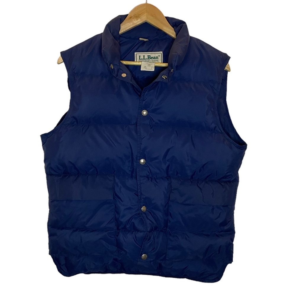 L.L. Bean Vintage Goose Down Snap Puffer Vest